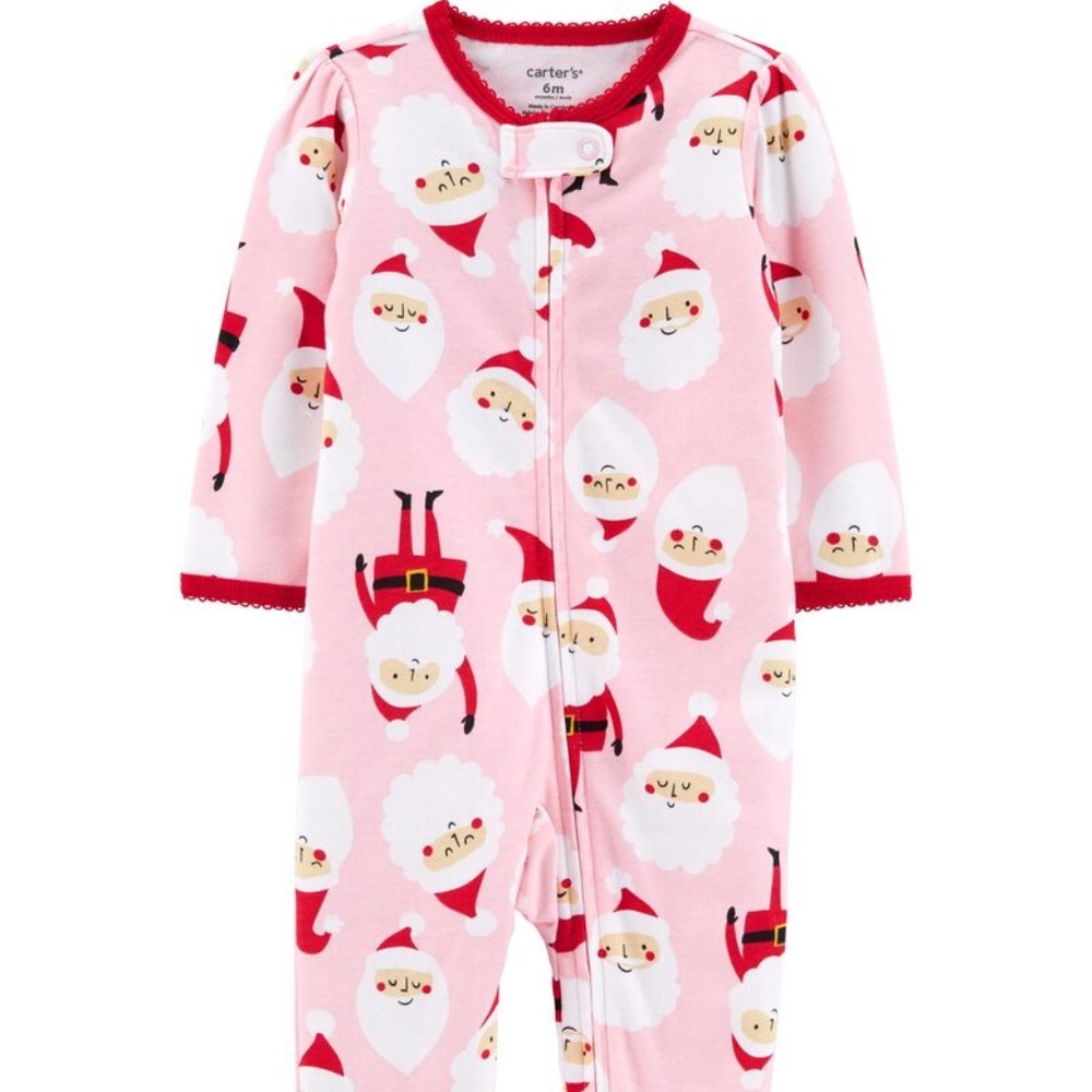 Santa Zip-Up Cotton Sleep & Play